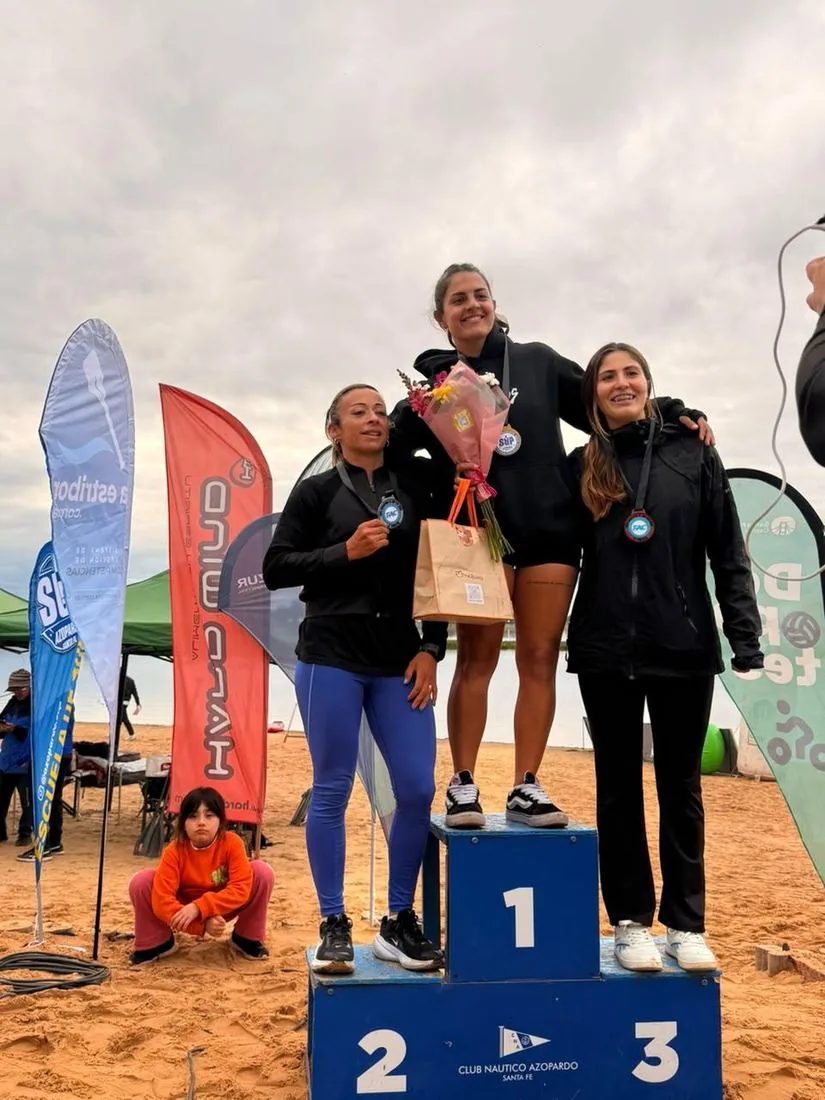 Natalí Elisei en el primer puesto del podio nacional